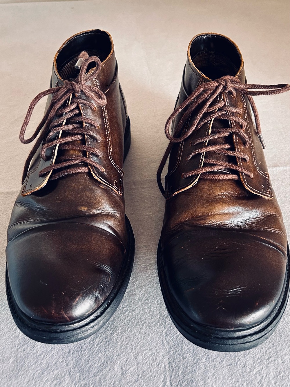 Democrata  Garage Brazilian Leather Lace Up Ankle Boot Brazilian SZ 39/Us 9 EUC